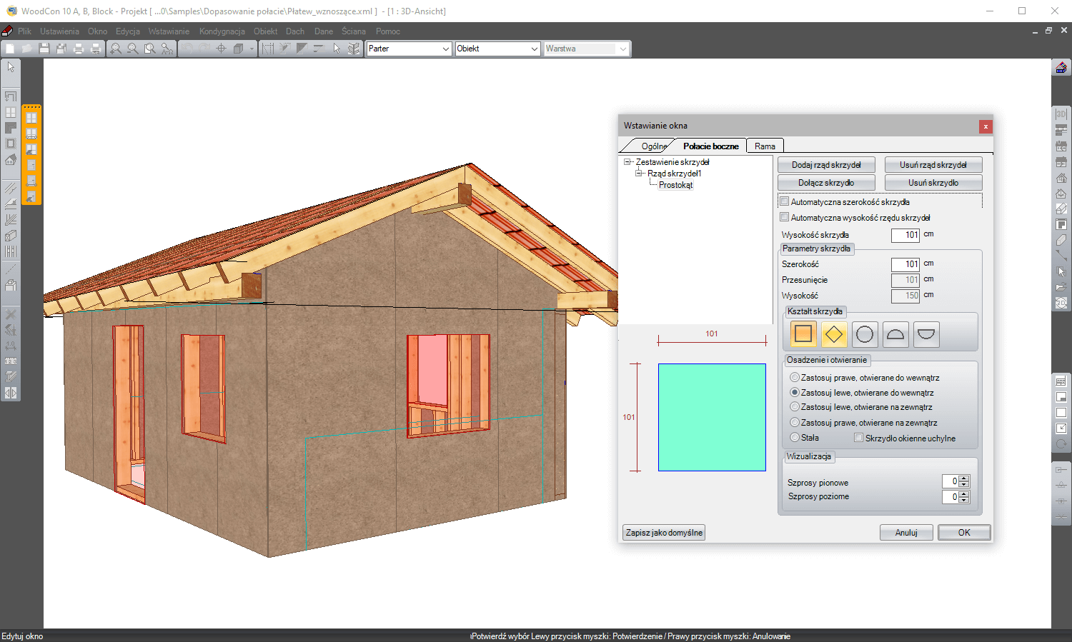 Pakiet WoodCon 10 Dach + ciana  | INTERsoft program CAD