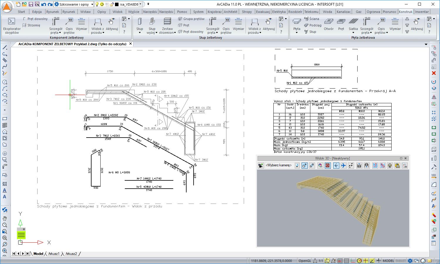 ArCADia-KOMPONENT ELBETOWY | INTERsoft program CAD