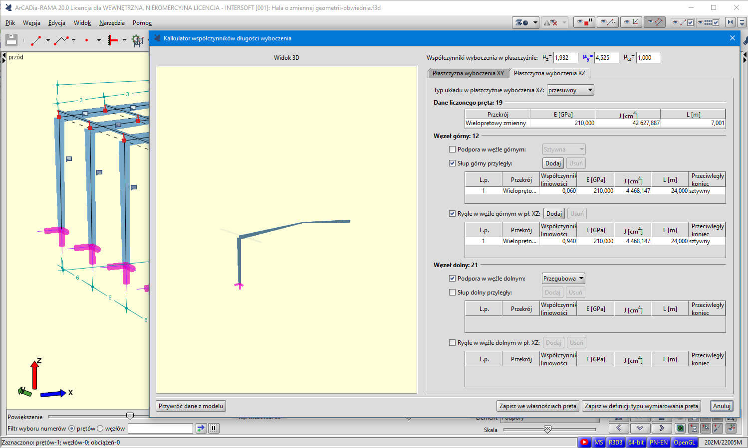 R3D3-EuroStal TAPERED - Profile zbiene - licencja roczna | INTERsoft program CAD