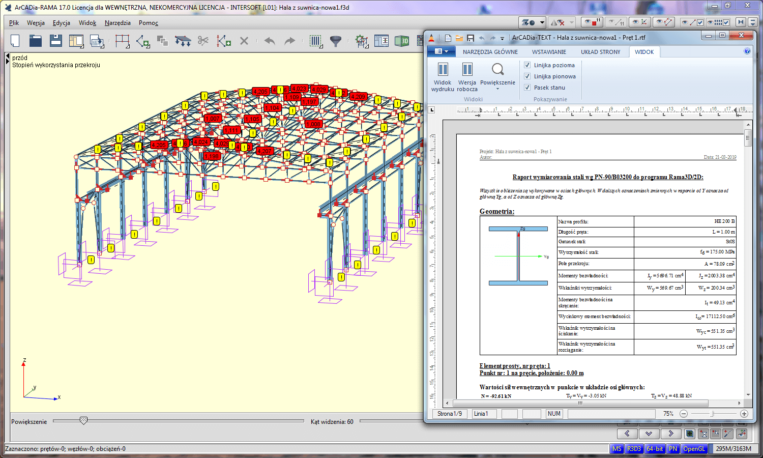 Pakiet moduw R3D3-InterStal + R3D3-InterDrewno | INTERsoft program CAD