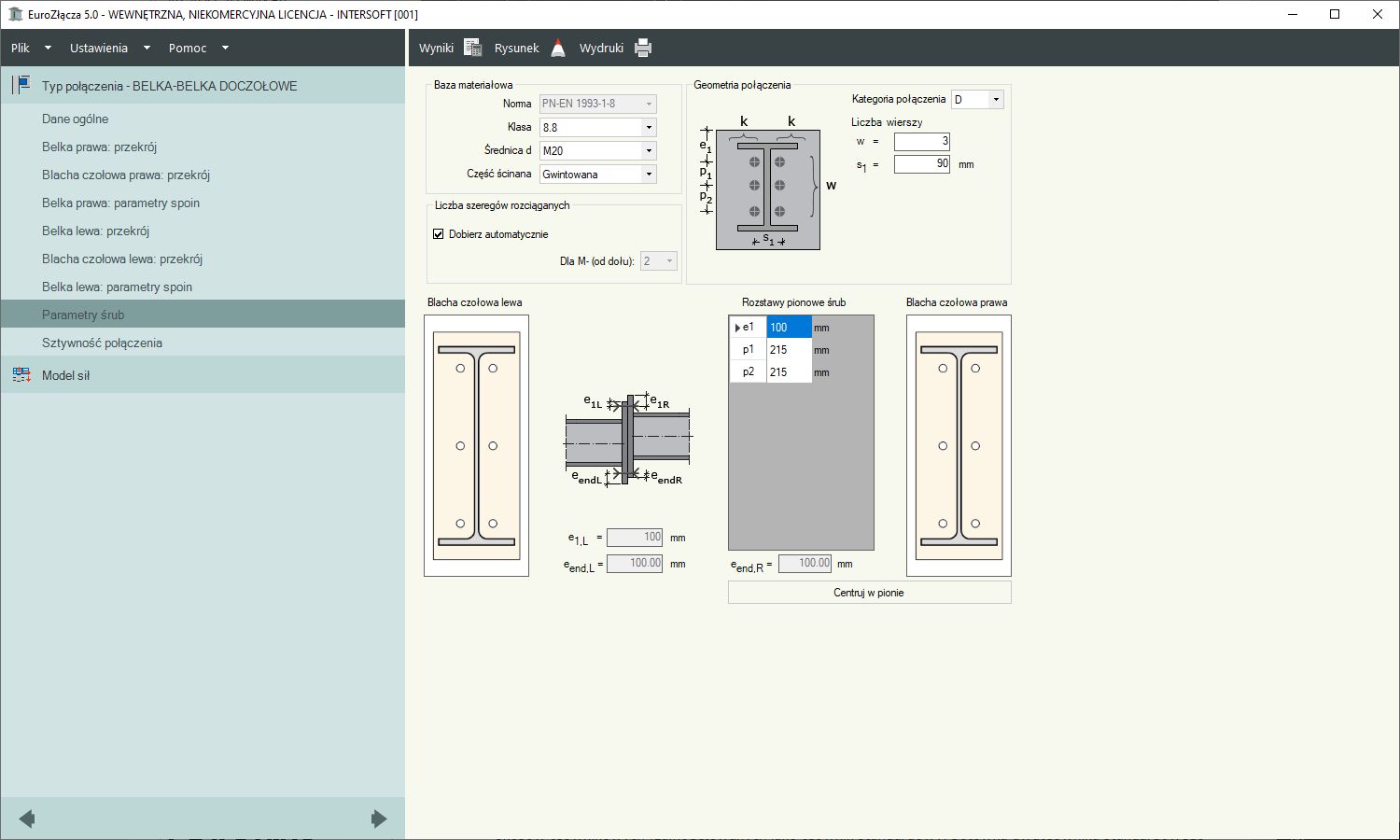 EuroZcza BELKA-BELKA DOCZOOWE + DXF 2.0 | INTERsoft program CAD