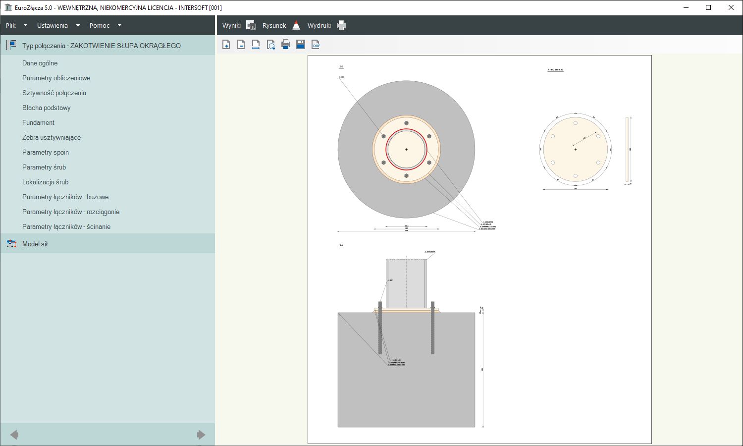 EuroZcza ZAKOTWIENIE SUPA OKRGEGO + DXF 3.0 | INTERsoft program CAD