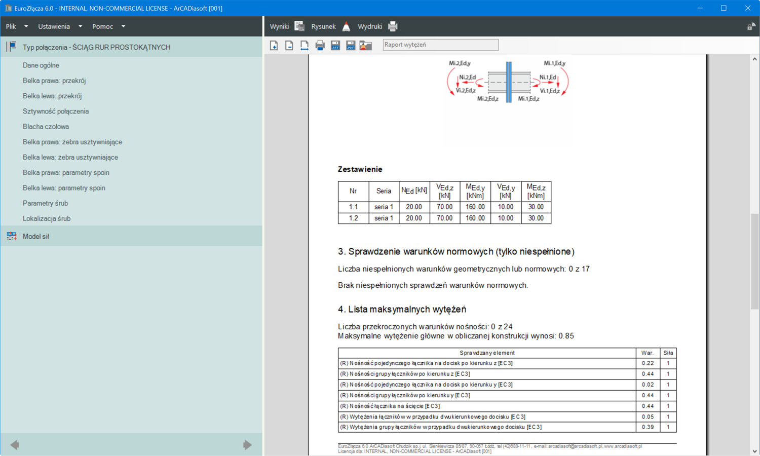 EuroZcza CIG RUR PROSTOKTNYCH + DXF | INTERsoft program CAD