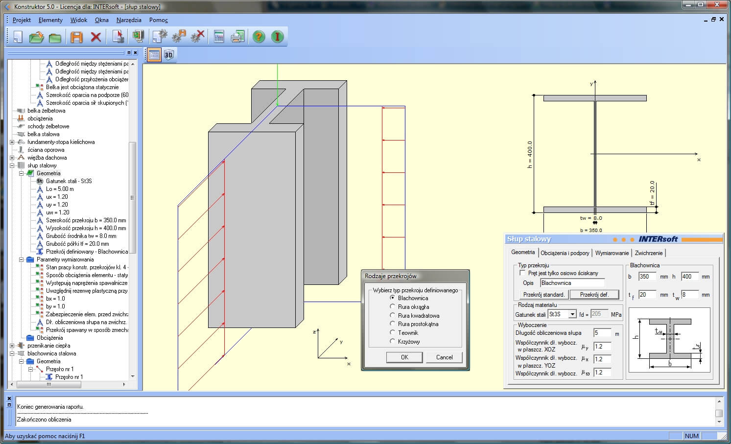 Konstruktor – Sup stalowy | INTERsoft program CAD