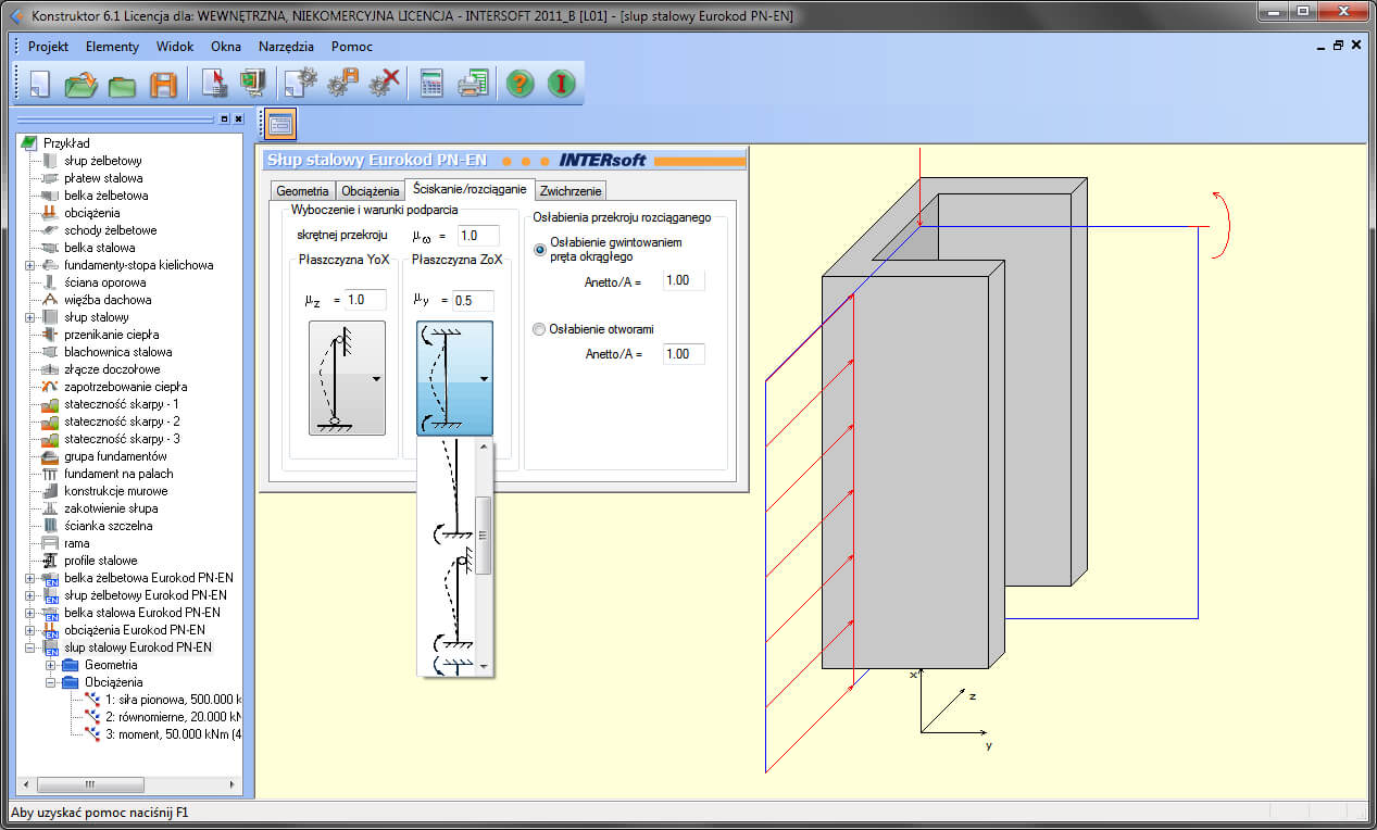 Pakiet Konstruktor – Stal PN-EN | INTERsoft program CAD