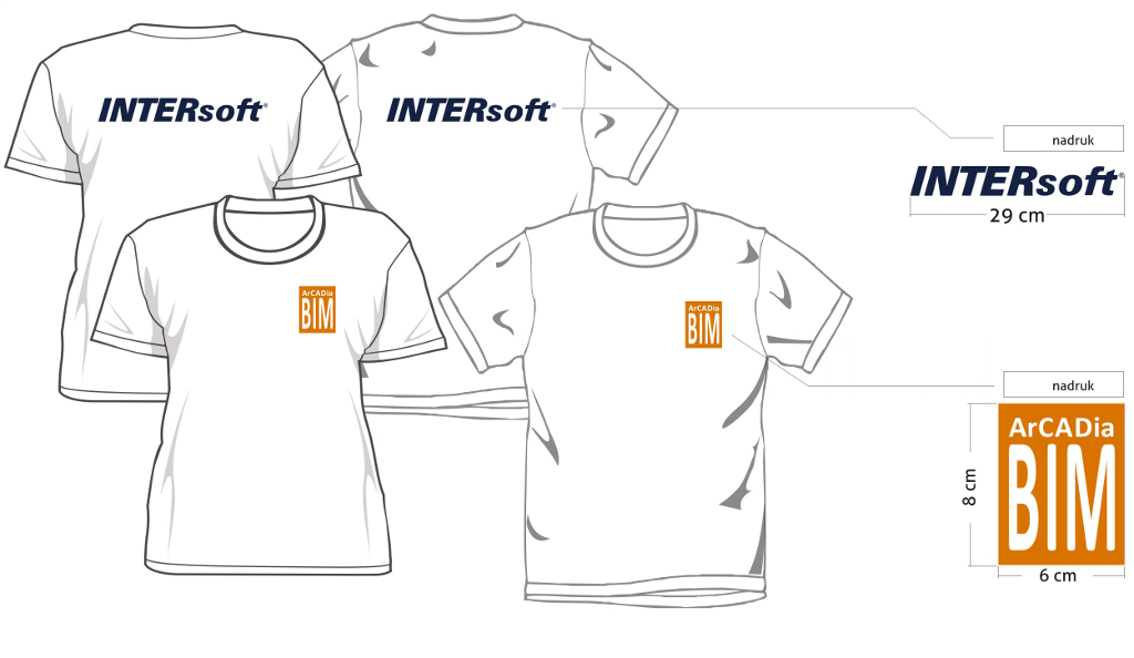 Koszulka mska ArCADia BIM rozmiar XL | INTERsoft program CAD