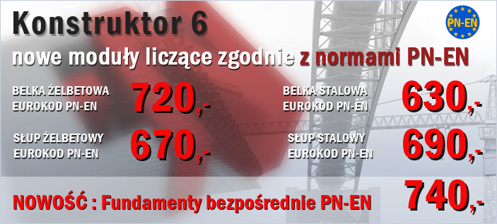 Konstruktor - projektowanie i obliczenia konstrukcji budowlanych