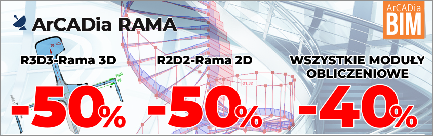 ArCADia-RAMA 20 - wymiana danych z ArCADia BIM, nowy widok modelu konstrukcji.