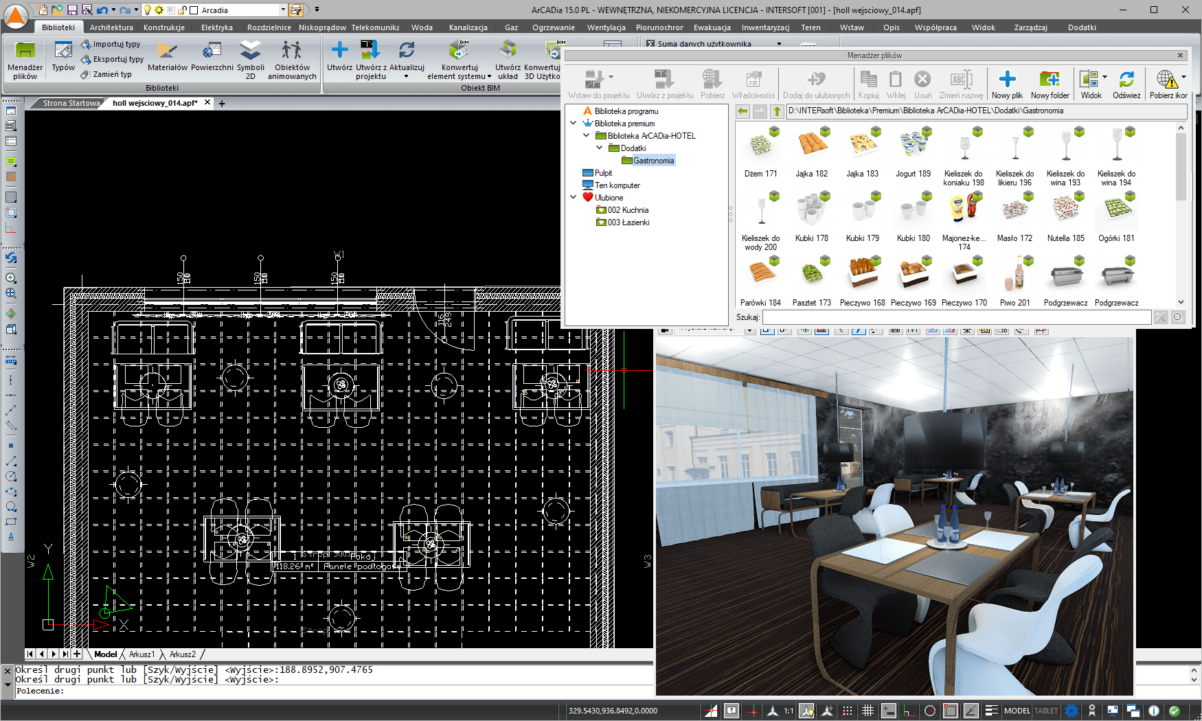 Aktualizacja Biblioteka ArCADia-HOTEL do wersji 15 | INTERsoft program CAD