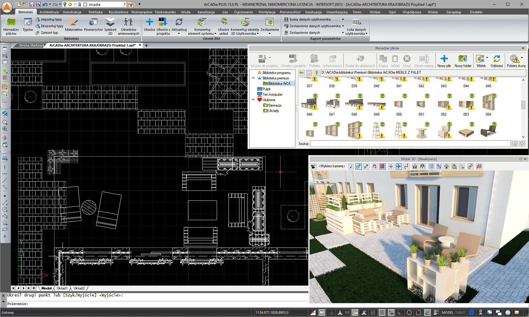 Biblioteka ArCADia-MEBLE Z PALET 15 | INTERsoft program CAD