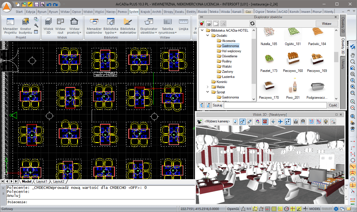 Biblioteka ArCADia-HOTEL | INTERsoft program CAD