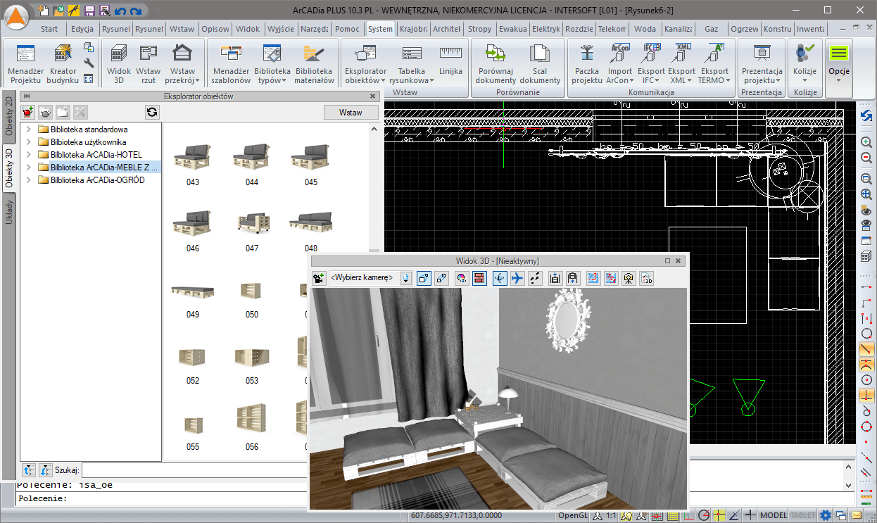 Biblioteka ArCADia-MEBLE Z PALET | INTERsoft program CAD