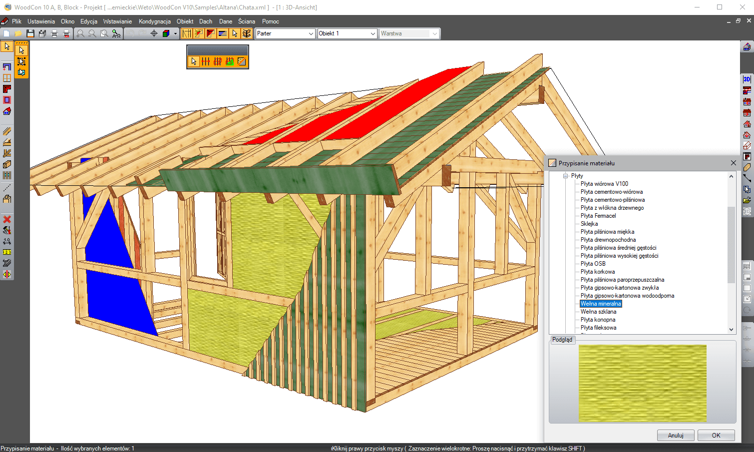 Aktualizacja do WoodCon 10 Dach + ciana  | INTERsoft program CAD