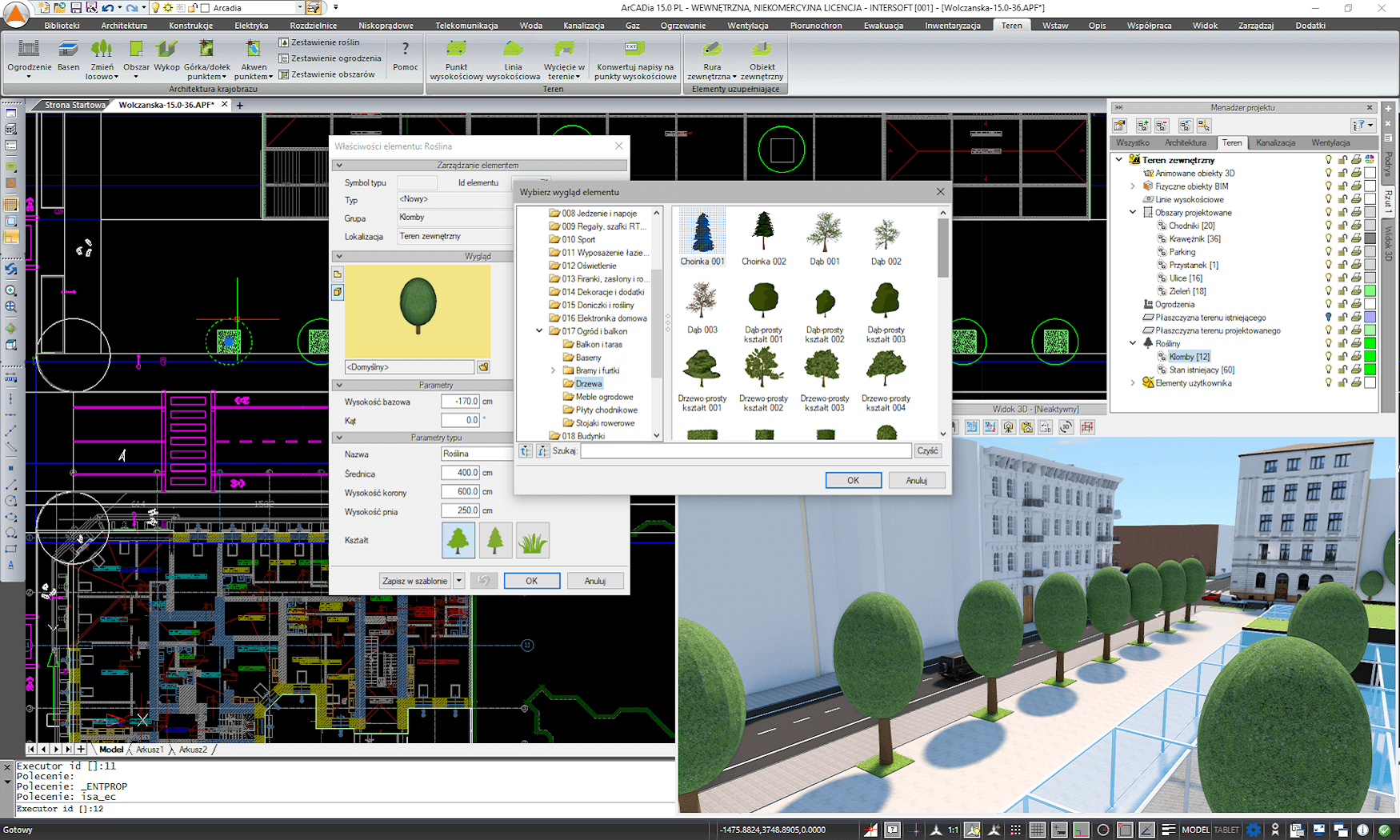 ArCADia-ARCHITEKTURA KRAJOBRAZU 15 | INTERsoft program CAD