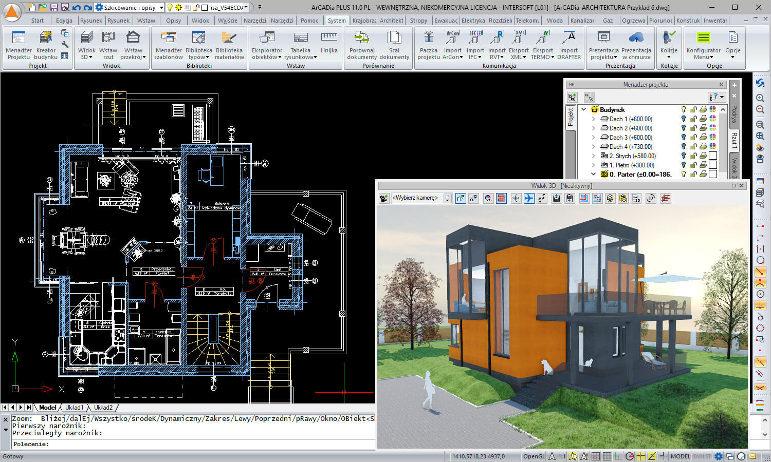 ArCADia BIM 14 - pakiet 5-stanowiskowy | INTERsoft program CAD