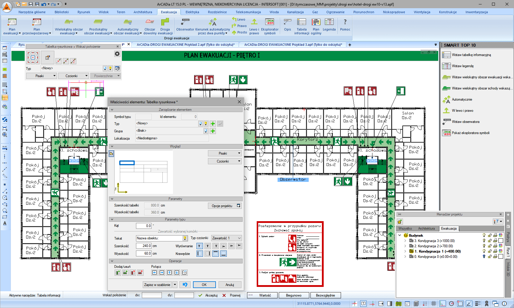 ArCADia-DROGI EWAKUACYJNE 15 | INTERsoft program CAD