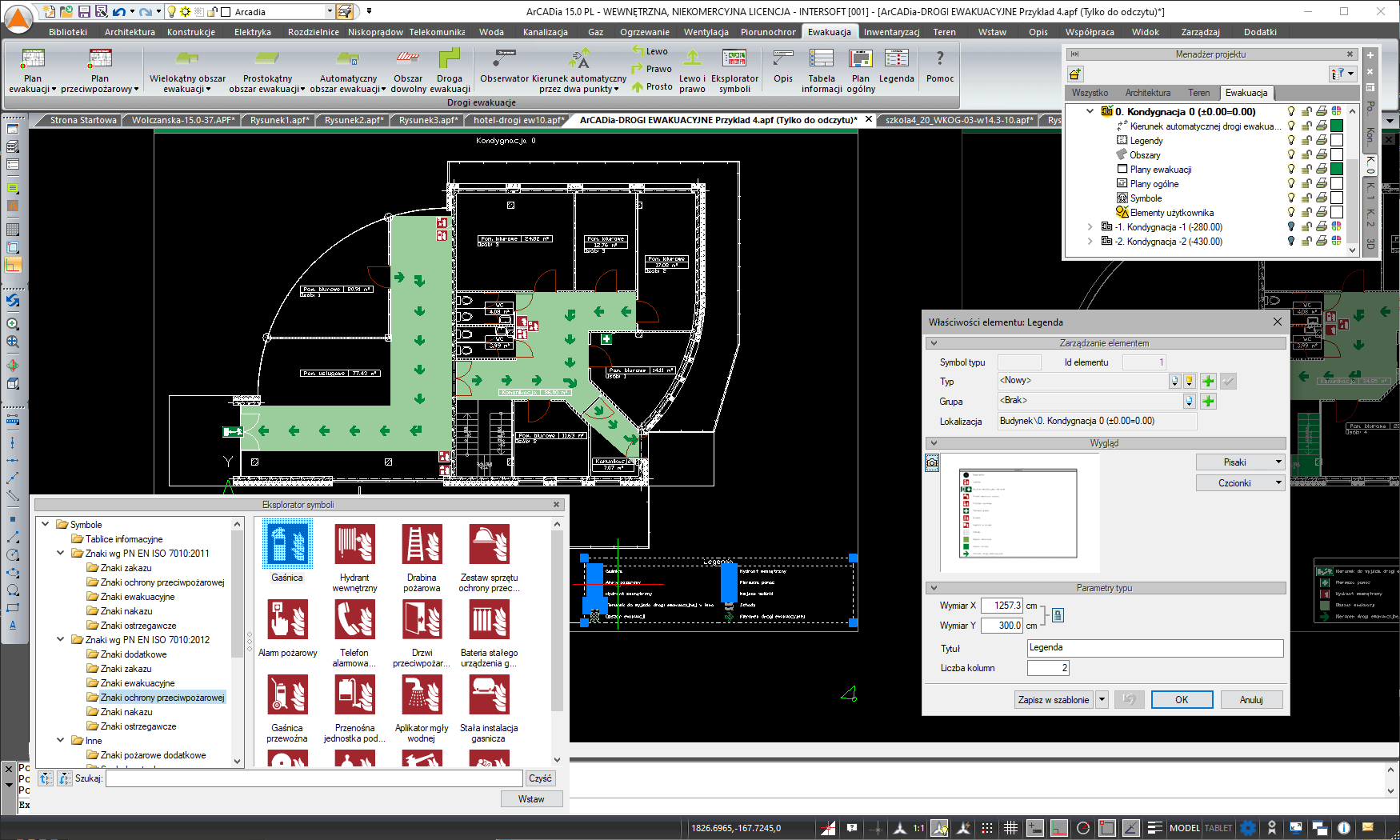 ArCADia-DROGI EWAKUACYJNE 15 | INTERsoft program CAD