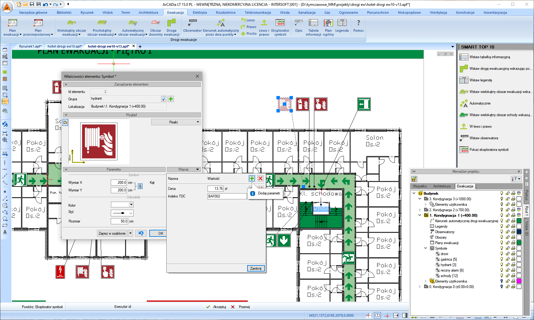 ArCADia-DROGI EWAKUACYJNE 15 - licencja roczna | INTERsoft program CAD