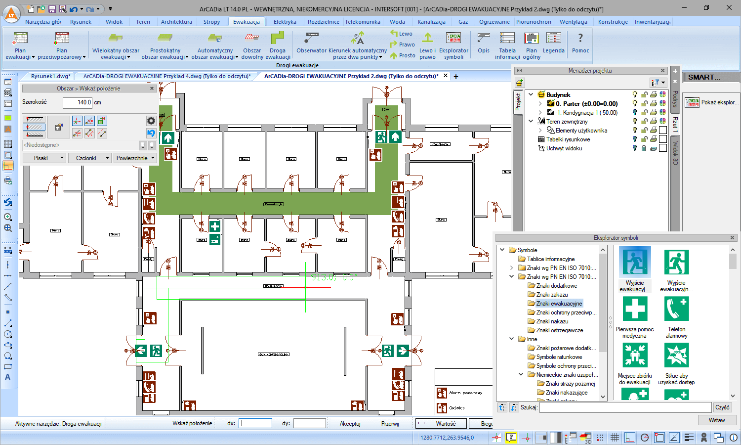 ArCADia-DROGI EWAKUACYJNE 3 - licencja roczna | INTERsoft program CAD