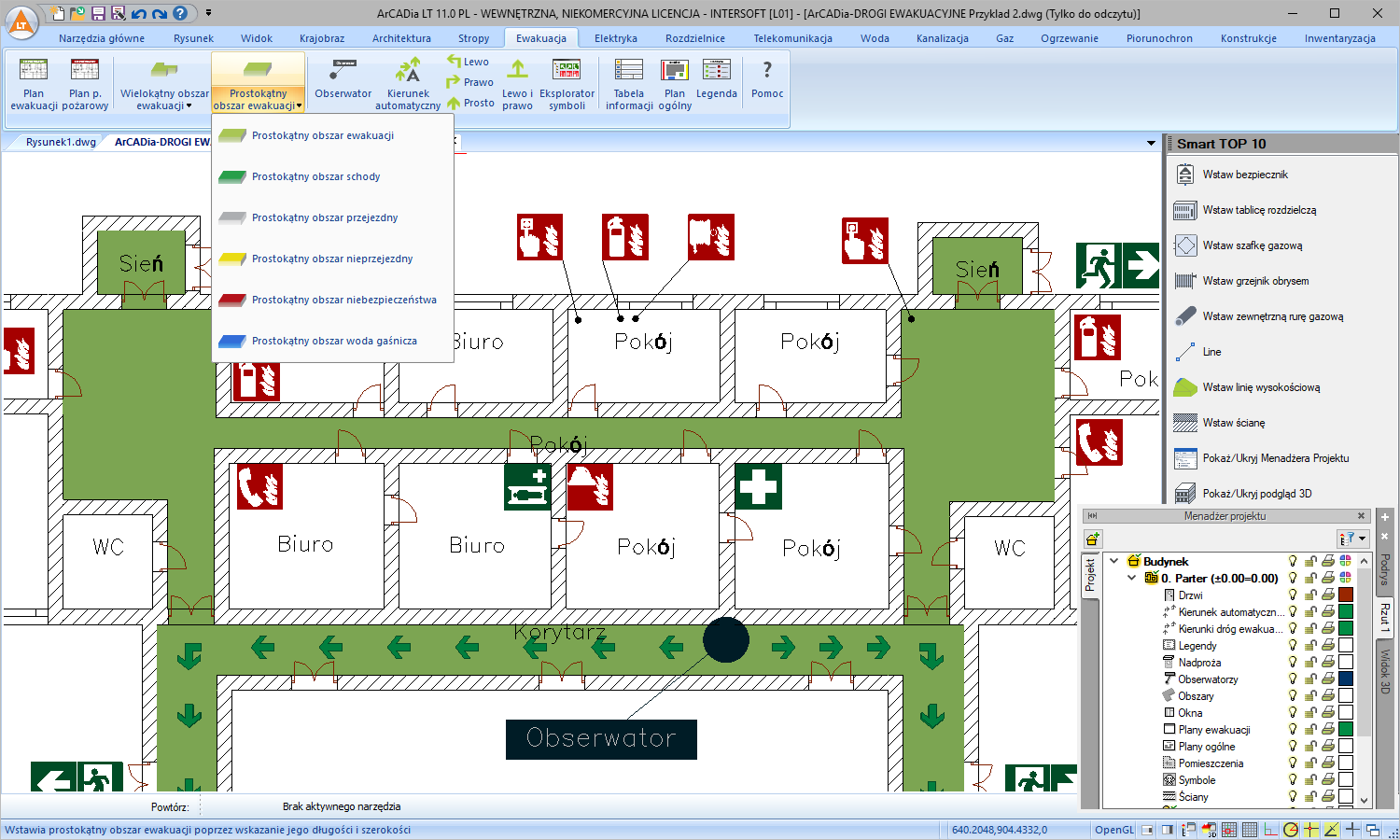 Aktualizacja do ArCADia-DROGI EWAKUACYJNE 3 | INTERsoft program CAD