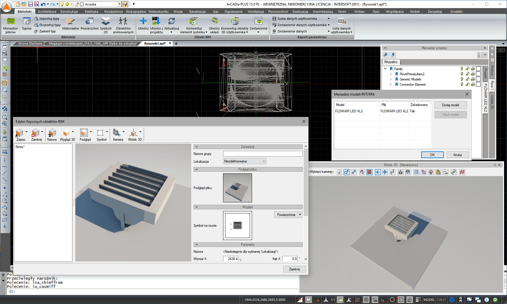 ArCADia-IFC RVT 15 | INTERsoft program CAD