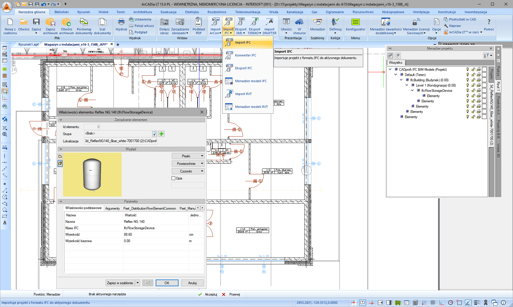 ArCADia-IFC RVT 15 | INTERsoft program CAD