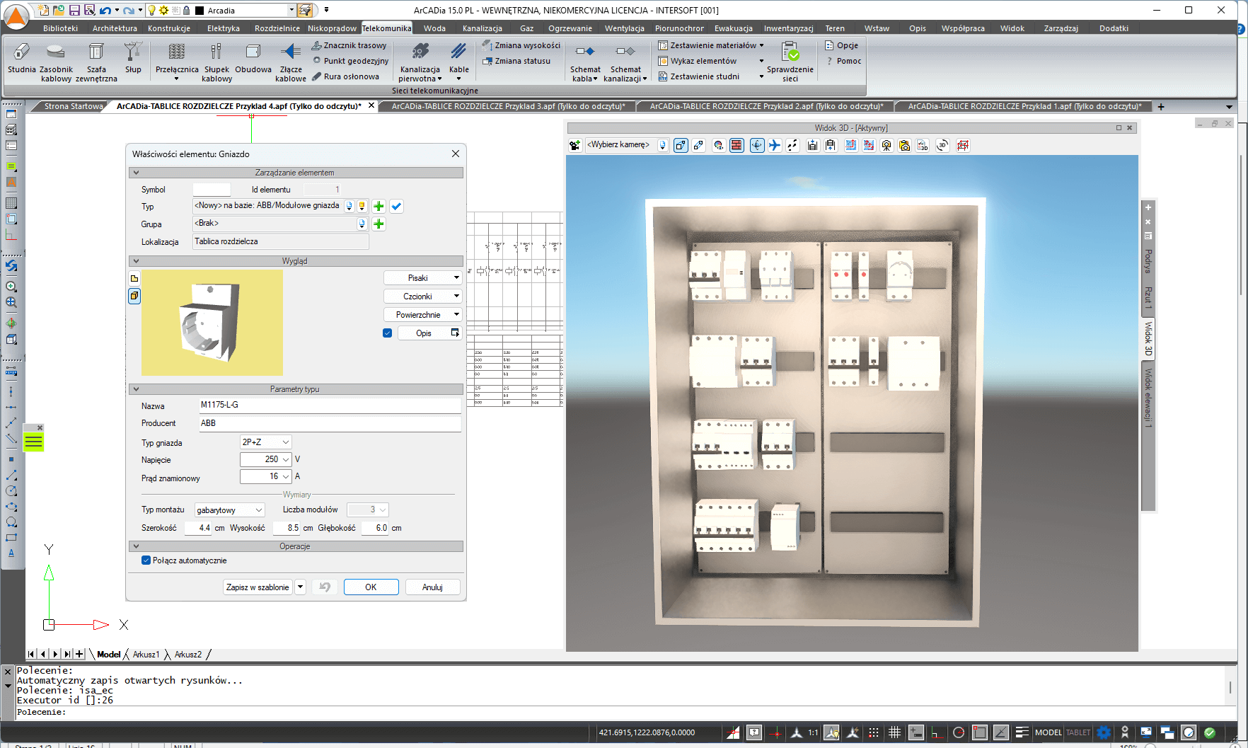 aktualizacja ArCADia-TABLICE ROZDZIELCZE z wersji 2 do 15 | INTERsoft program CAD