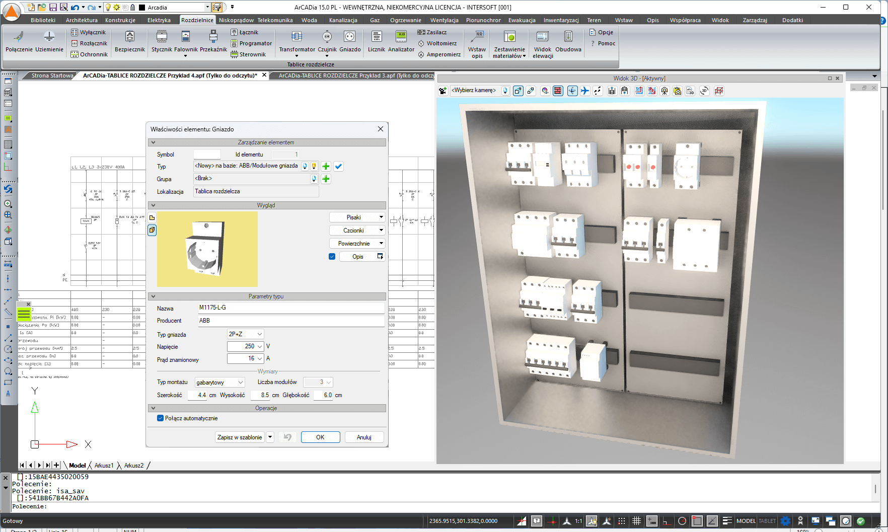 aktualizacja ArCADia-TABLICE ROZDZIELCZE z wersji 2 do 15 | INTERsoft program CAD
