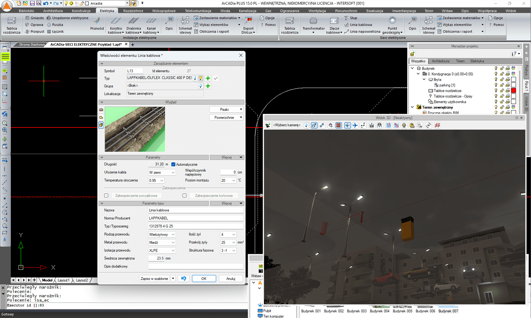 Aktualizacja ArCADia-SIECI ELEKTRYCZNE do wersji 15 | INTERsoft program CAD