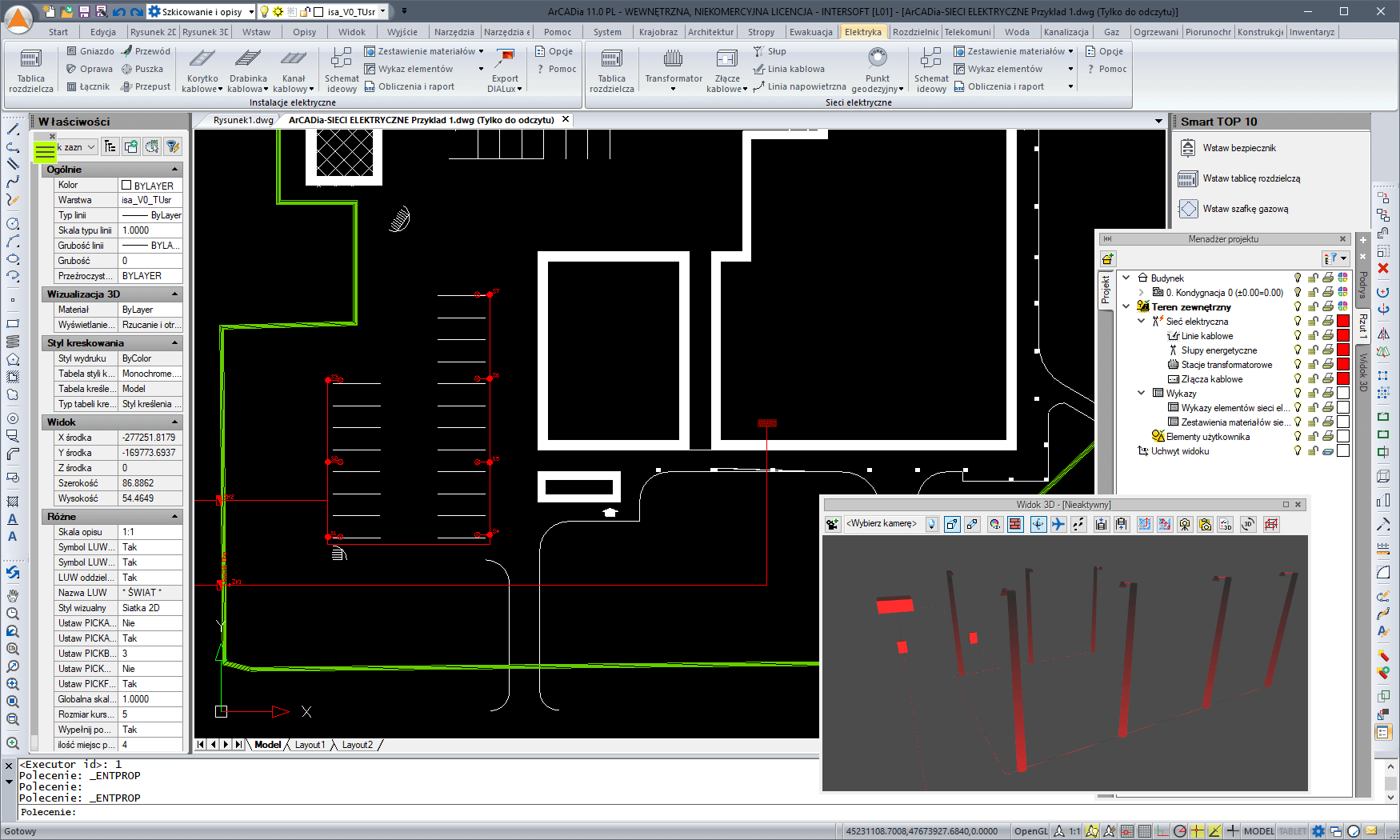 ArCADia-SIECI ELEKTRYCZNE 2 - licencja roczna | INTERsoft program CAD