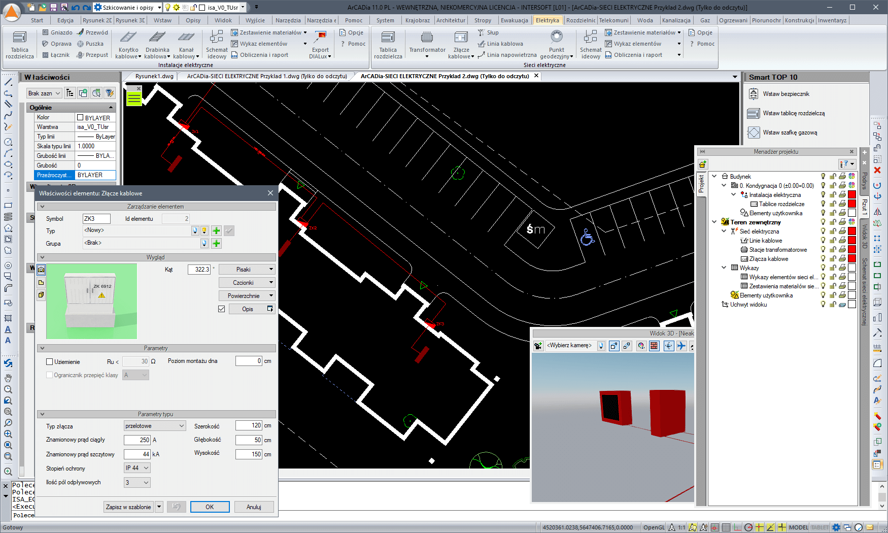 ArCADia-SIECI ELEKTRYCZNE 2 - licencja roczna | INTERsoft program CAD