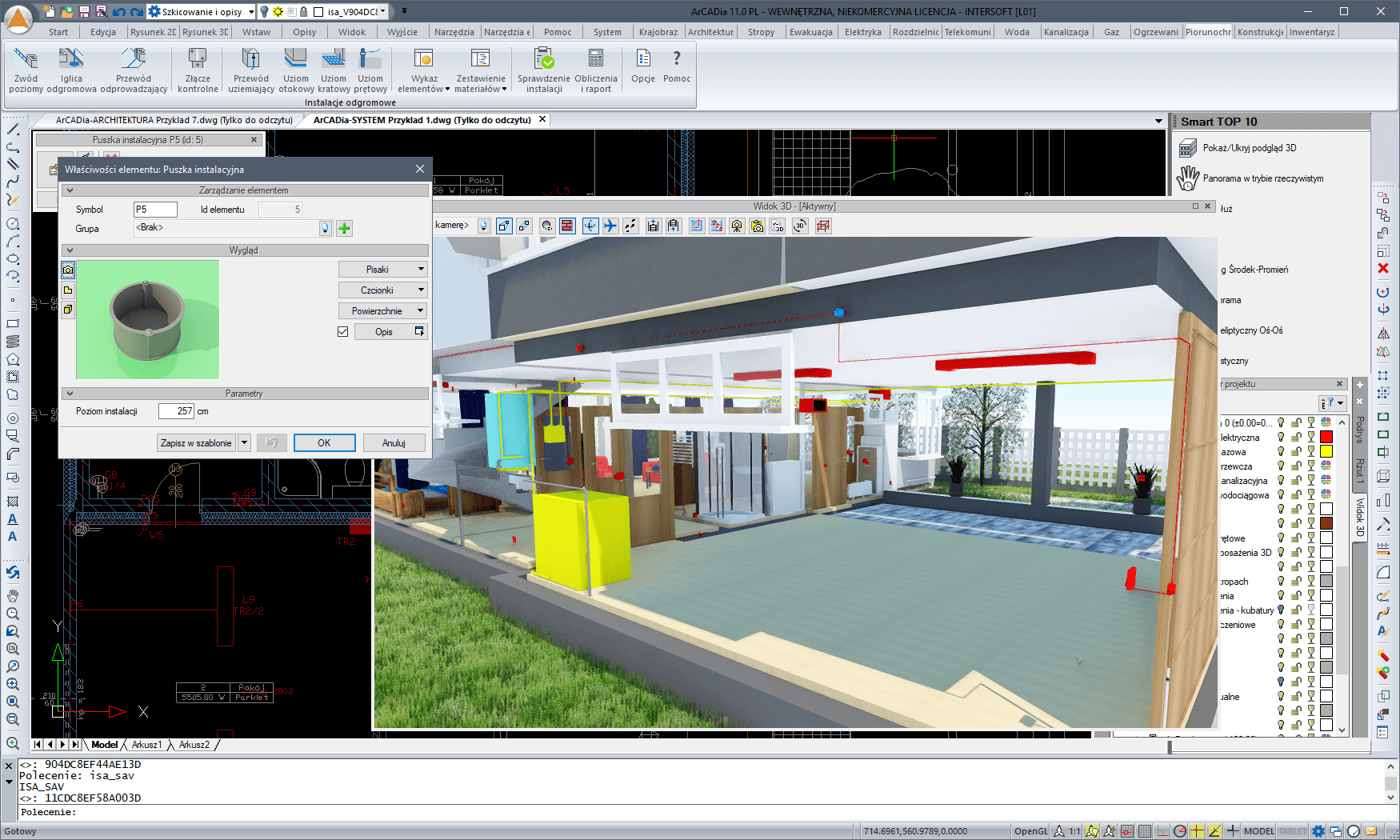 ArCADia-INSTALACJE ELEKTRYCZNE 2 | INTERsoft program CAD