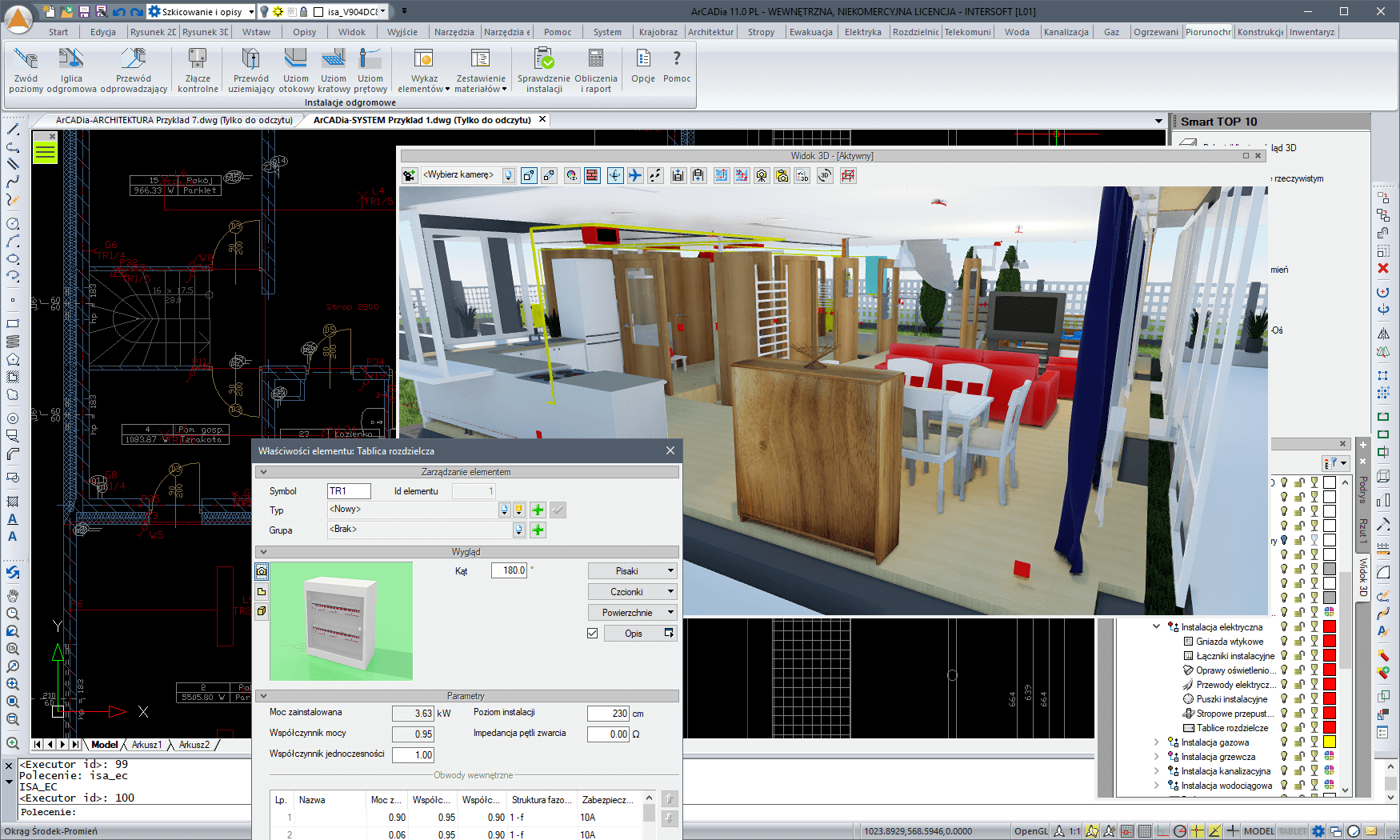 ArCADia-INSTALACJE ELEKTRYCZNE 2 | INTERsoft program CAD