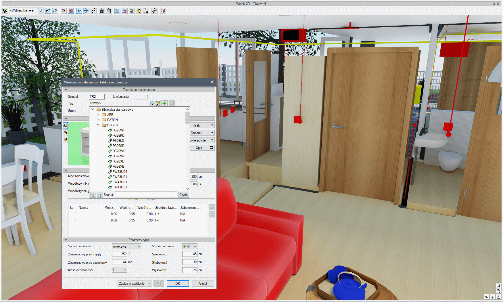 ArCADia-INSTALACJE ELEKTRYCZNE 2 | INTERsoft program CAD