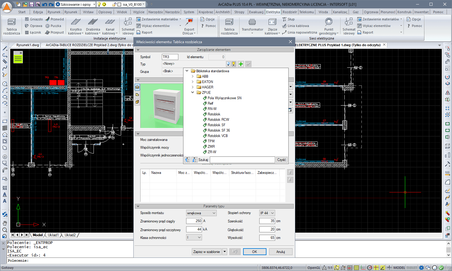 ArCADia-INSTALACJE ELEKTRYCZNE 2 | INTERsoft program CAD