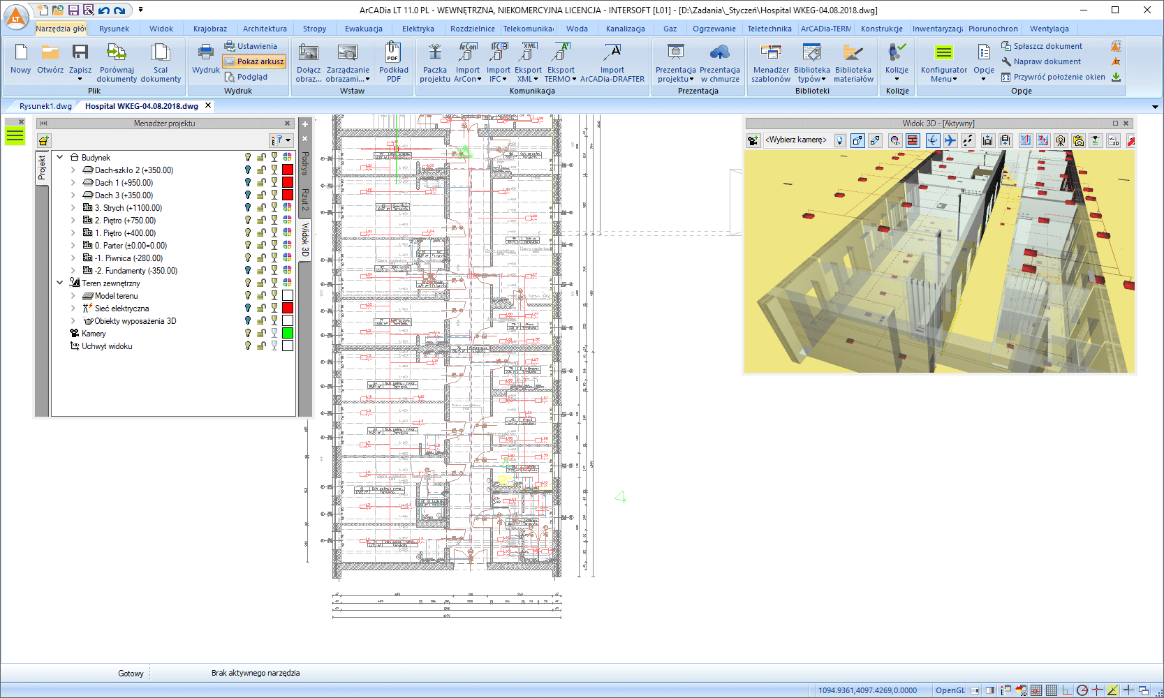 ArCADia-INSTALACJE ELEKTRYCZNE PLUS 2 | INTERsoft program CAD