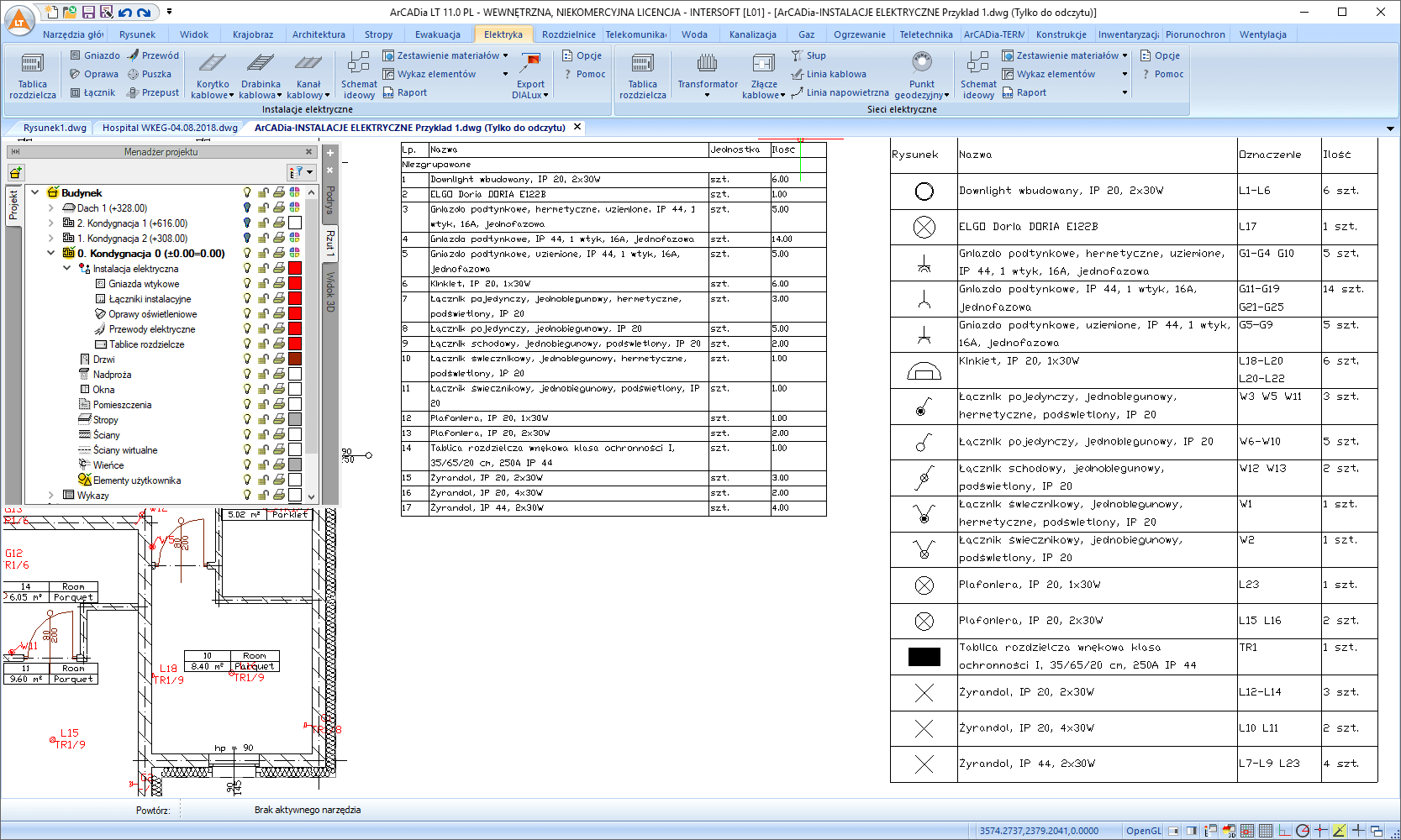 ArCADia-INSTALACJE ELEKTRYCZNE 2 - licencja roczna | INTERsoft program CAD