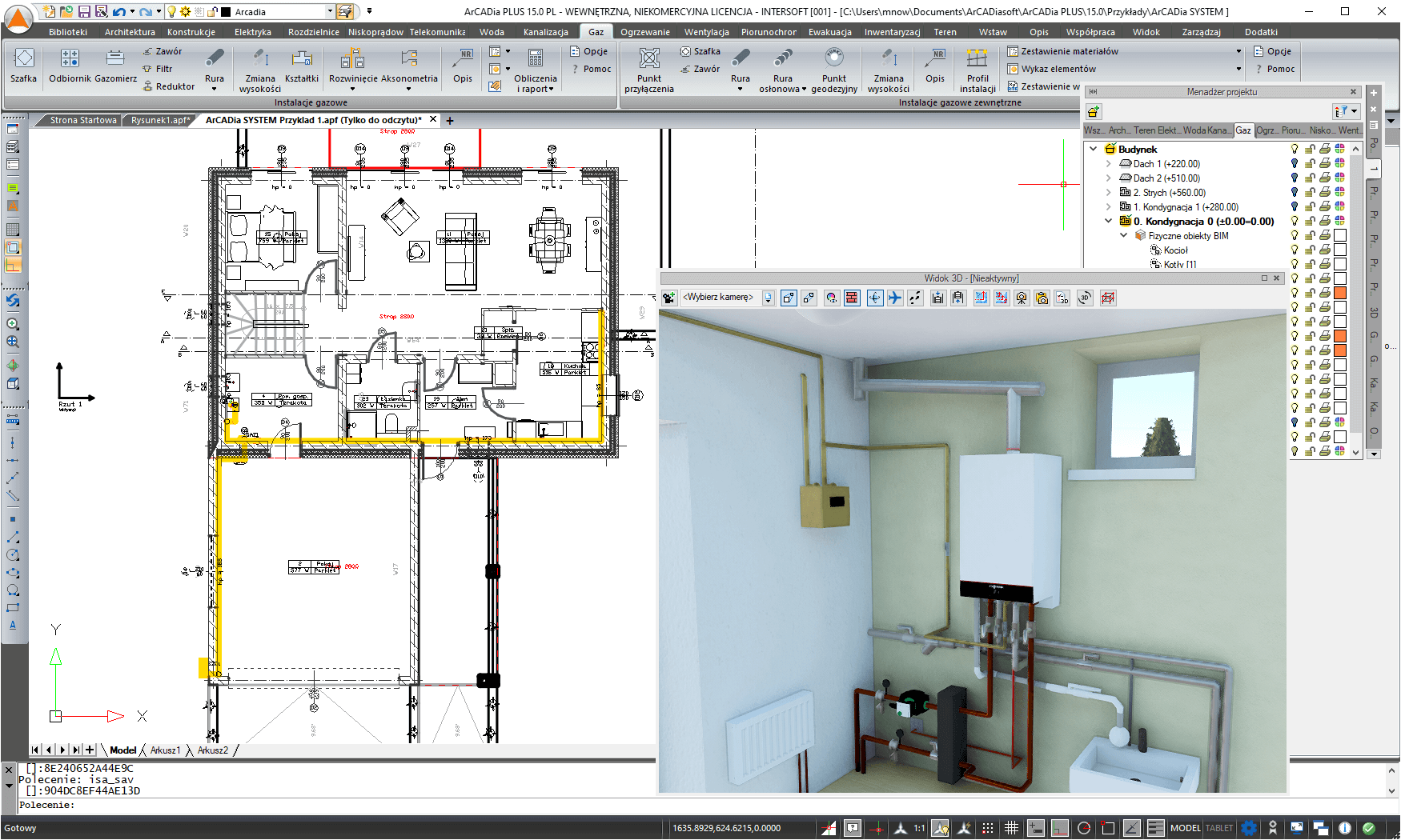 Aktualizacja ArCADia-INSTALACJE GAZOWE do wersji 15 | INTERsoft program CAD