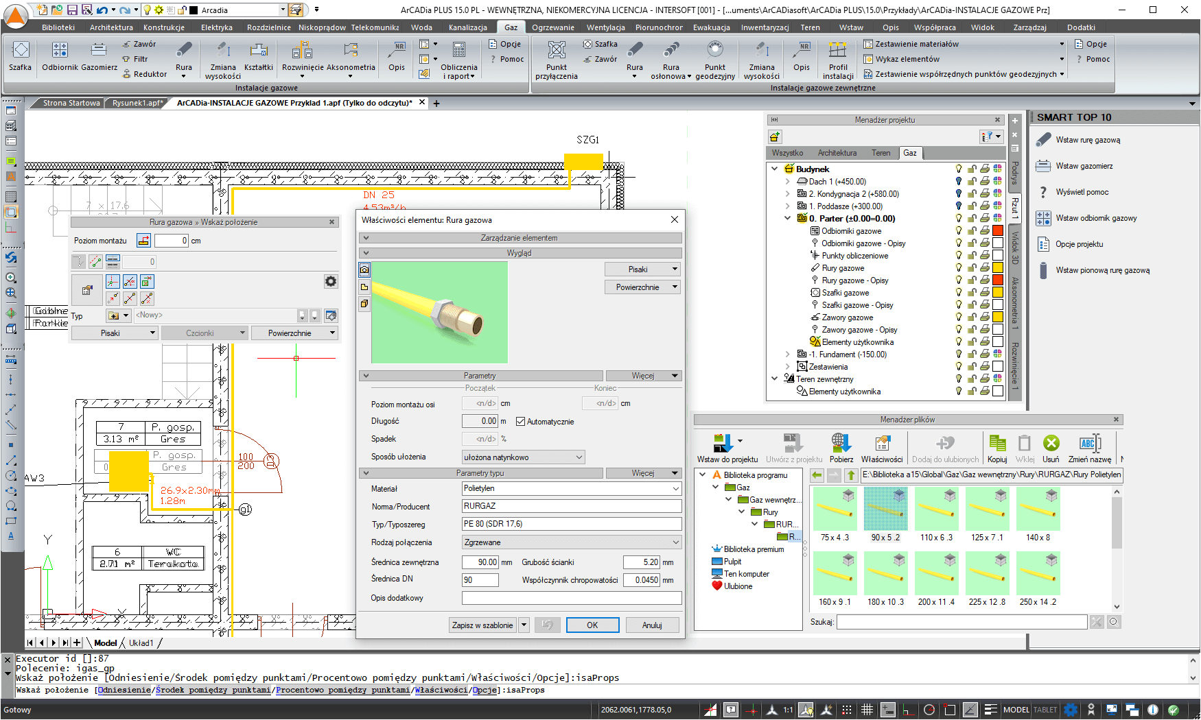 ArCADia-INSTALACJE GAZOWE 15 - licencja roczna | INTERsoft program CAD
