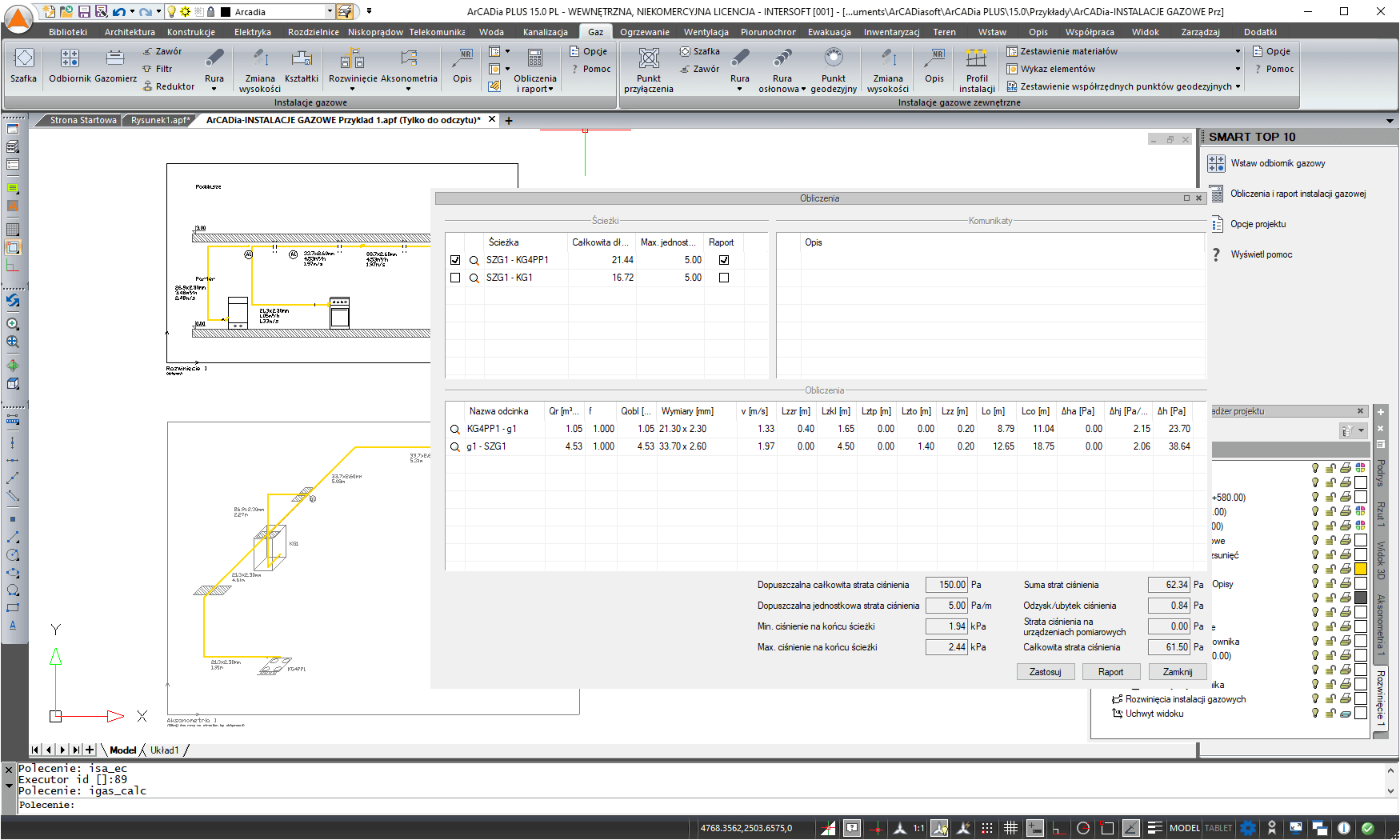 Aktualizacja ArCADia-INSTALACJE GAZOWE do wersji 15 | INTERsoft program CAD