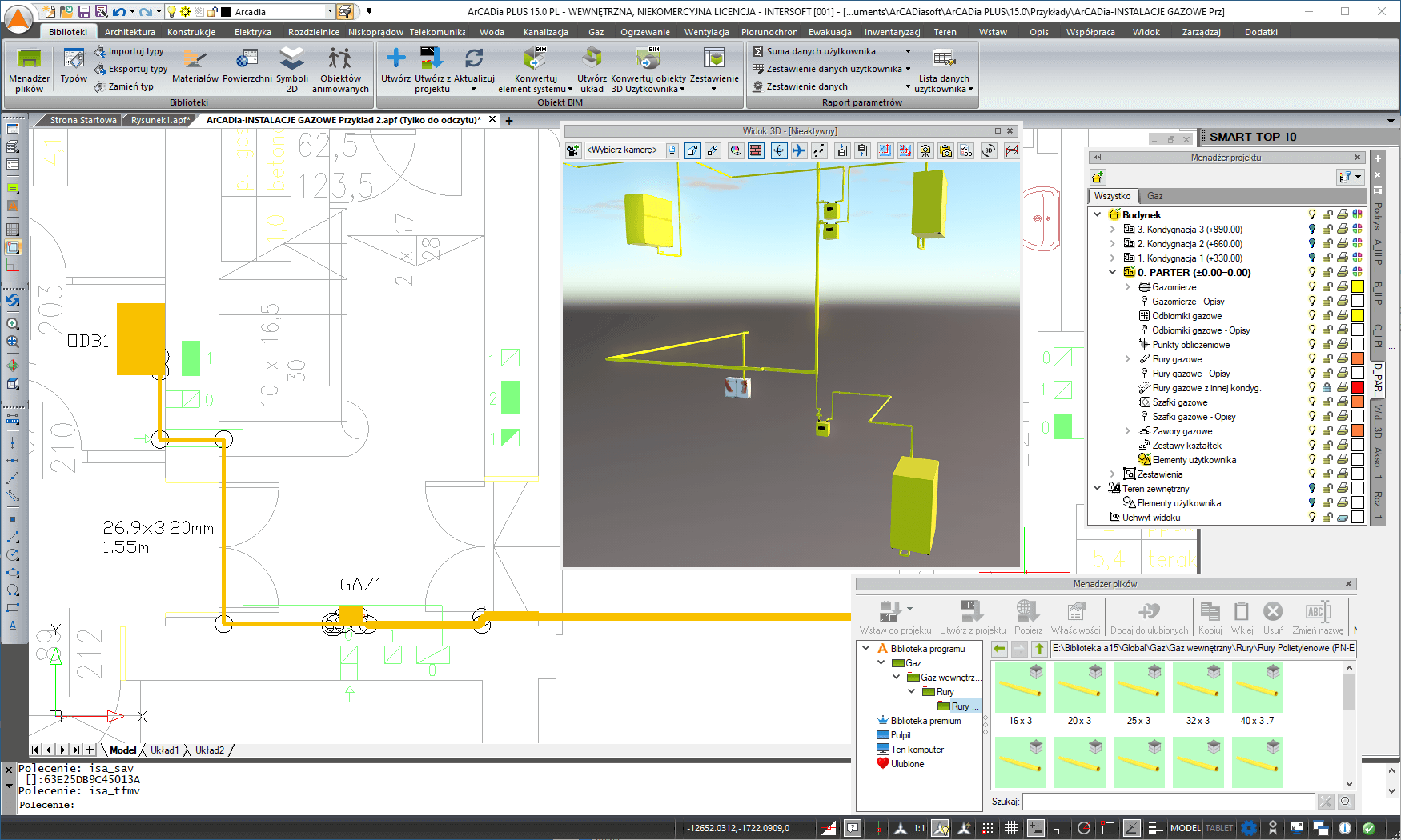 Aktualizacja ArCADia-INSTALACJE GAZOWE do wersji 15 | INTERsoft program CAD