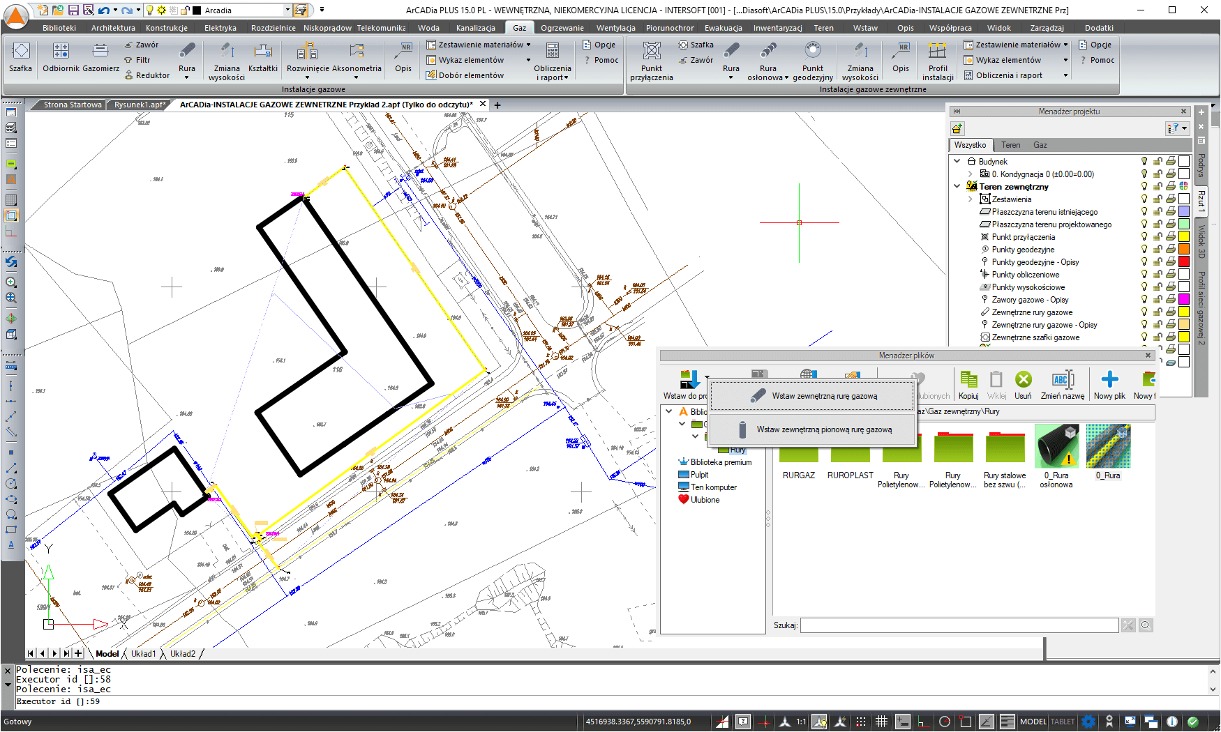 ArCADia-INSTALACJE GAZOWE ZEWNTRZNE 15 - lic. roczna | INTERsoft program CAD