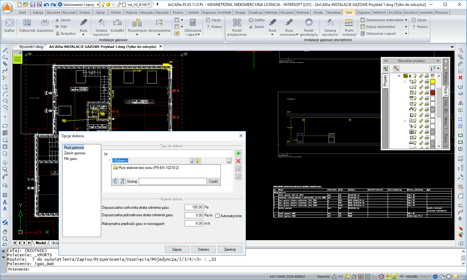 ArCADia BIM 14 + INSTALACJE KANALIZACYJNE + INSTALACJE GAZOWE i GAZOWE ZEWNTRZNE | INTERsoft program CAD