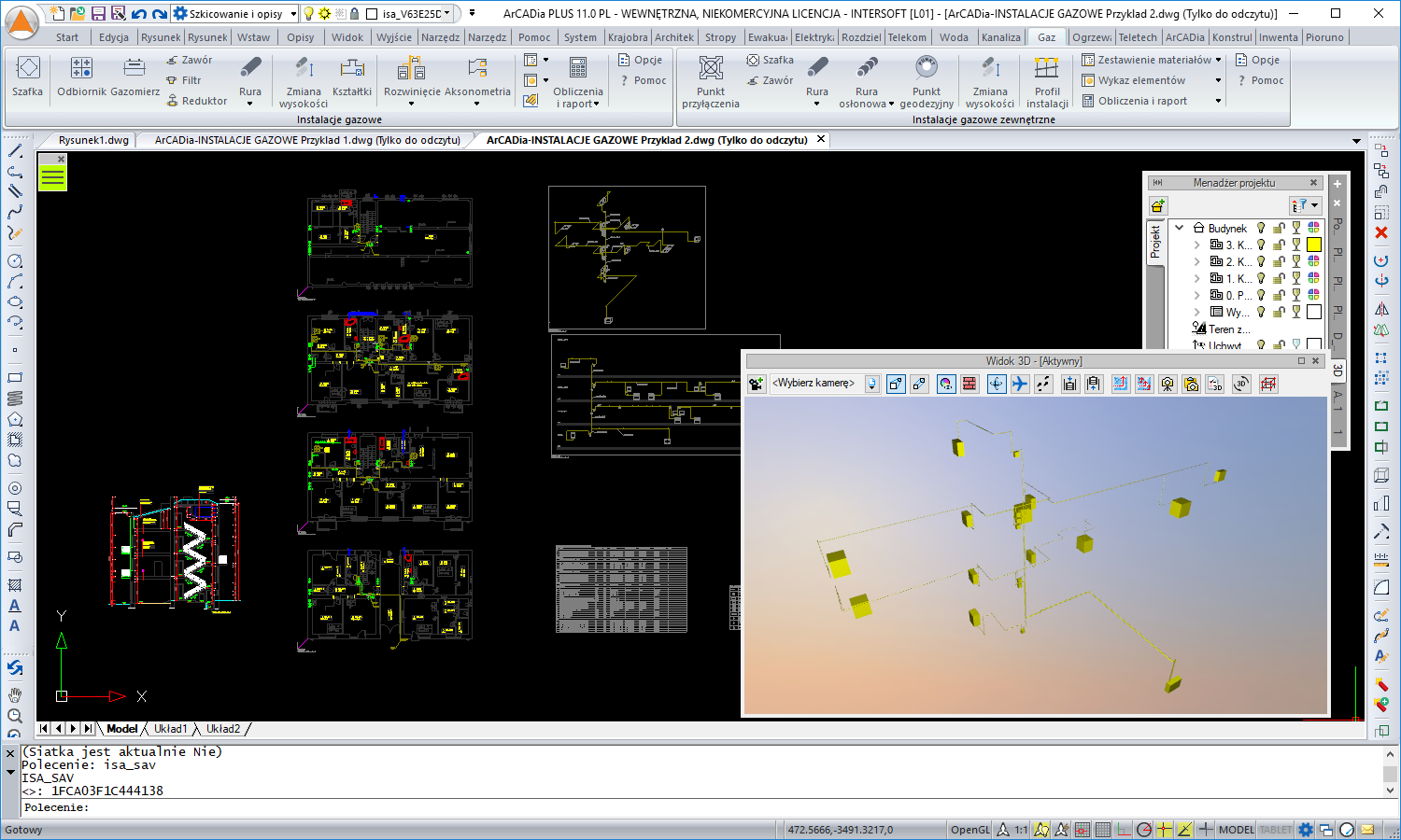 ArCADia-INSTALACJE GAZOWE 2 | INTERsoft program CAD