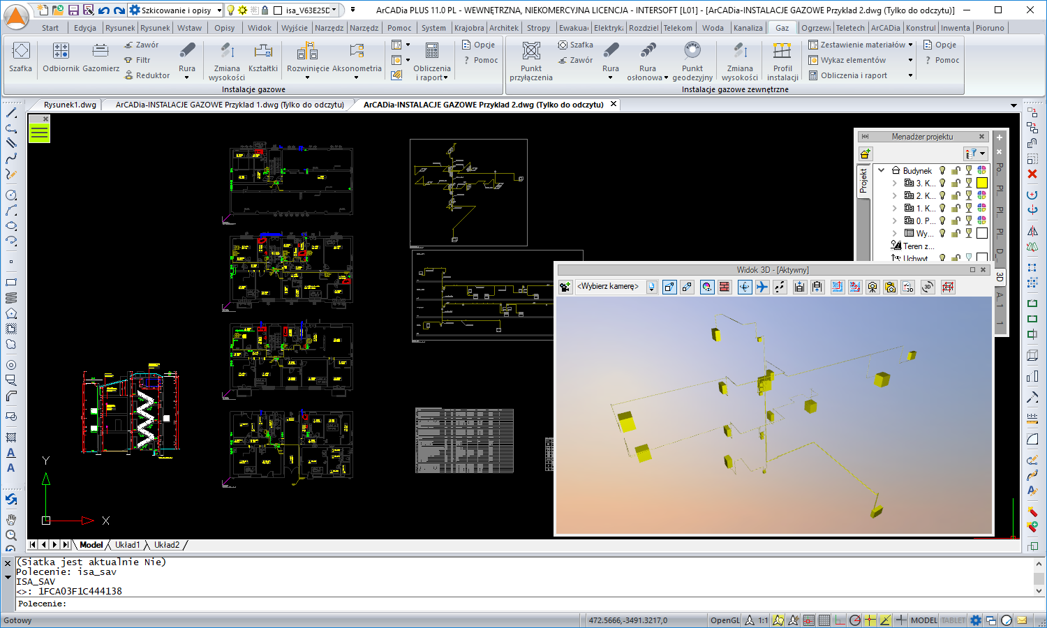 ArCADia-INSTALACJE GAZOWE 2 - licencja roczna | INTERsoft program CAD