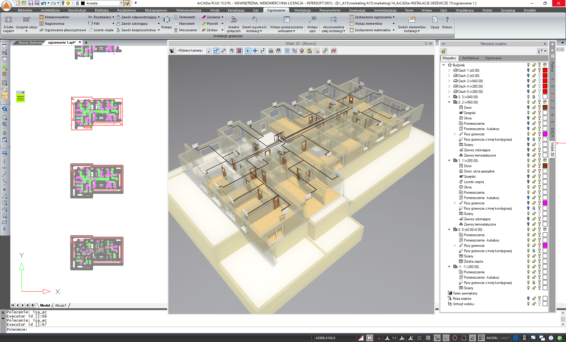 ArCADia-INSTALACJE GRZEWCZE 15 - licencja roczna | INTERsoft program CAD