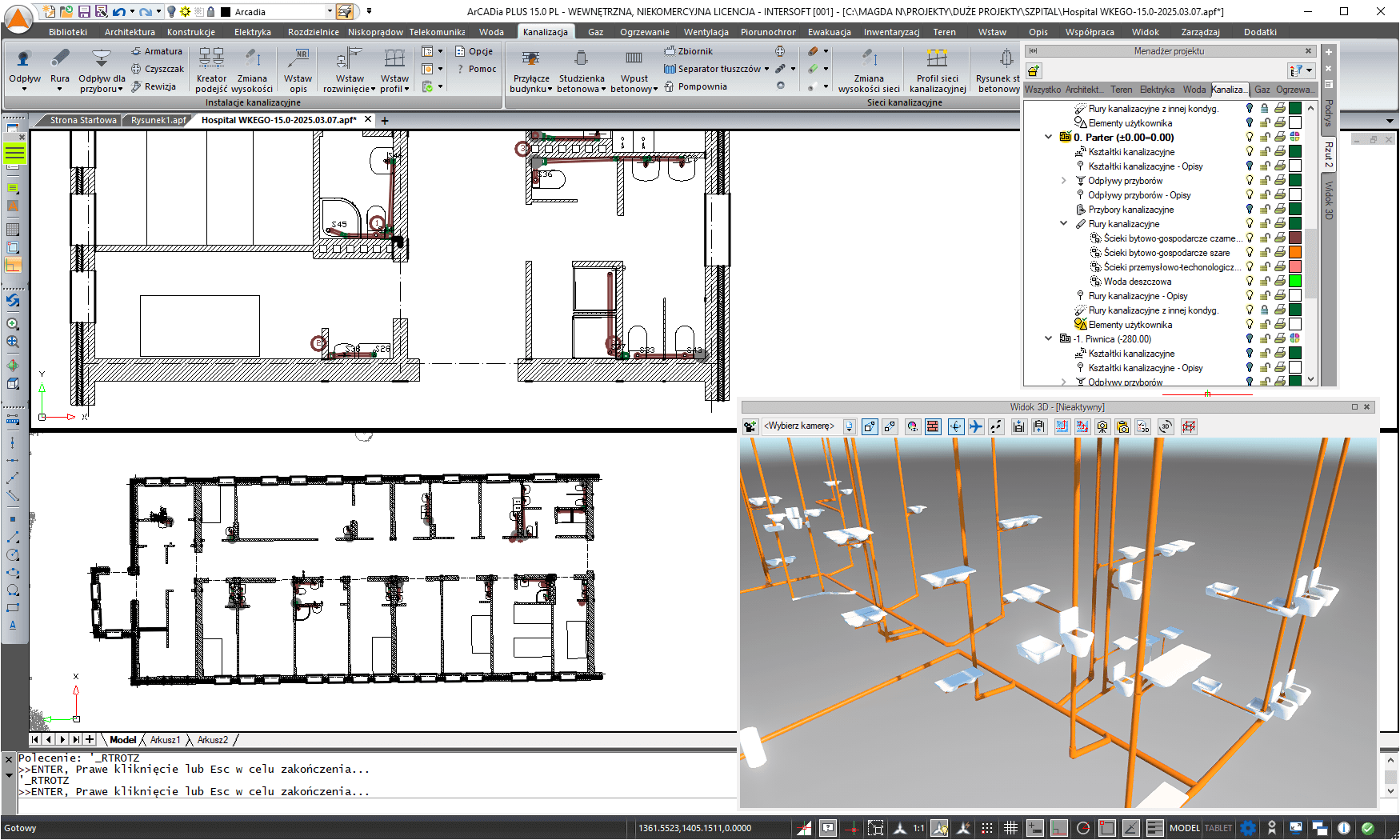 aktualizacja ArCADia-INSTALACJE KANALIZACYJNE do wersji 15 | INTERsoft program CAD