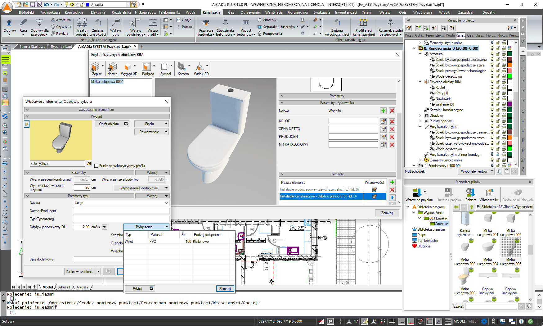 aktualizacja ArCADia-INSTALACJE KANALIZACYJNE do wersji 15 | INTERsoft program CAD