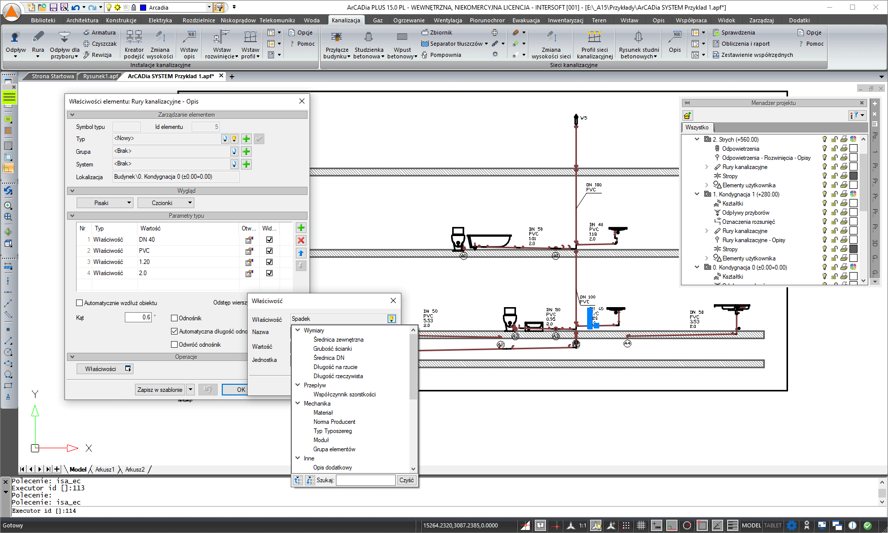 aktualizacja ArCADia-INSTALACJE KANALIZACYJNE do wersji 15 | INTERsoft program CAD