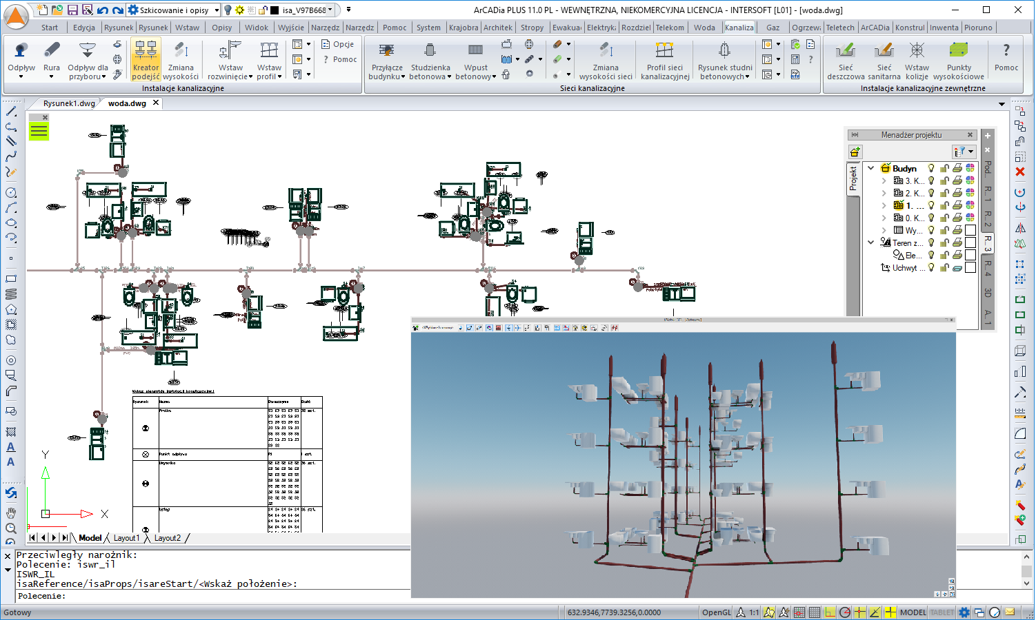 ArCADia-INSTALACJE KANALIZACYJNE 2 - licencja roczna | INTERsoft program CAD